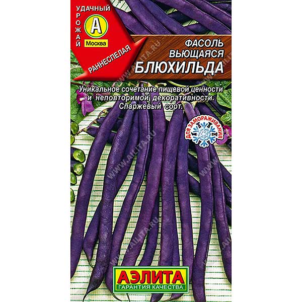Фасоль Блюхильда вьющаяся Аэлита Ц