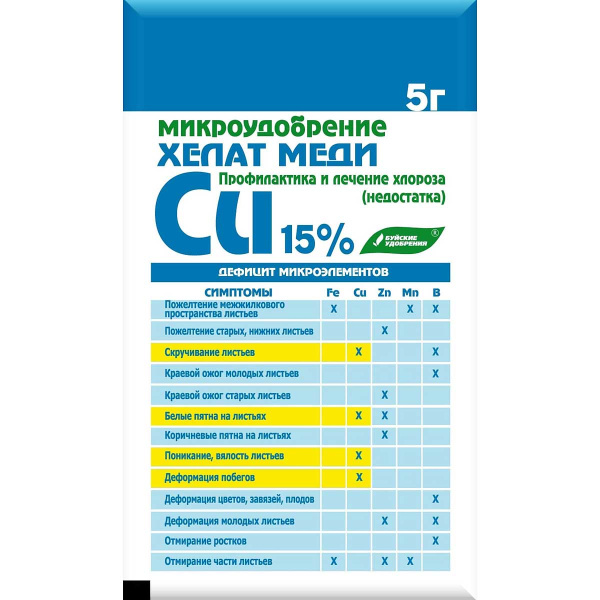 Хелатэм Cu медь 5г (БХЗ)