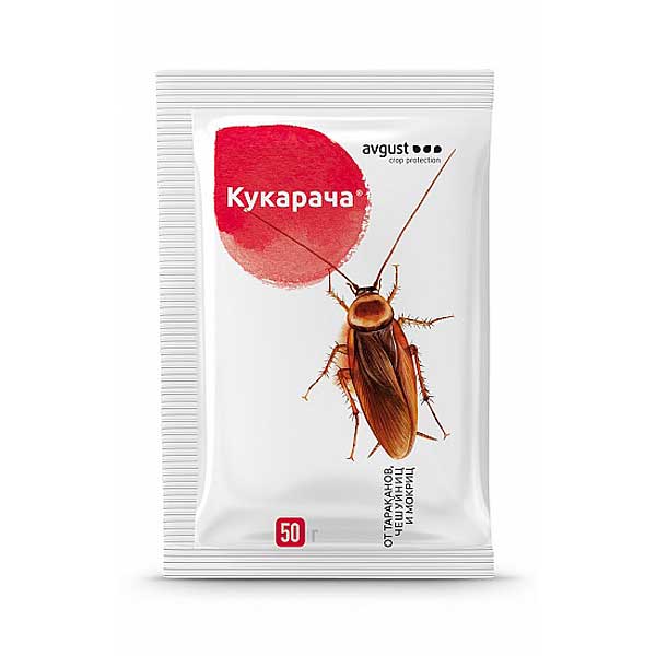 Кукарача 50г (от тараканов, мокриц, чешуйниц) Август