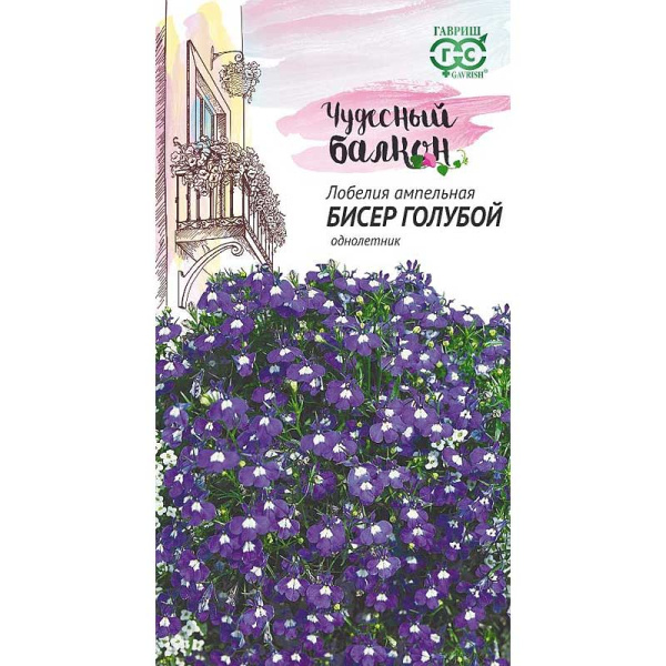 Лобелия Бисер голубой амп. Гавриш Ц