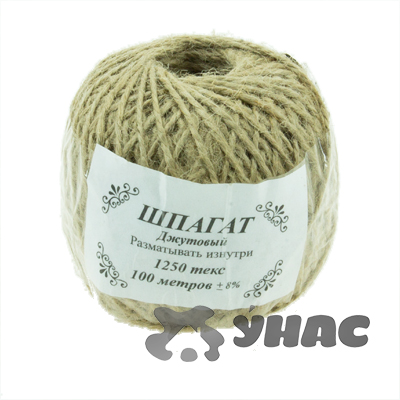 Шпагат джутовый 100м 1250текс 110гр