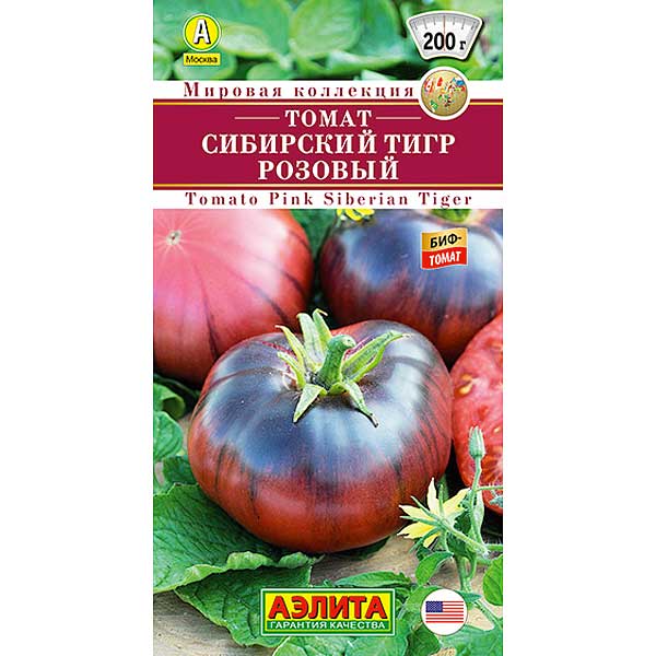 Томат Сибирский тигр розовый Аэлита Ц